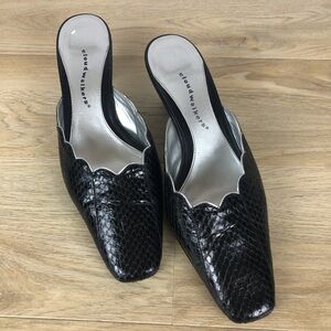 Blk Faux Snakeskin Mule Cloudwalker Sz 8.5W